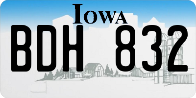IA license plate BDH832