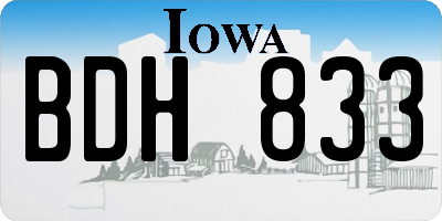 IA license plate BDH833