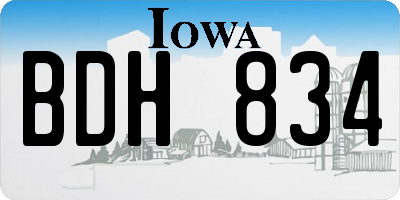 IA license plate BDH834