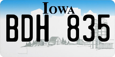 IA license plate BDH835