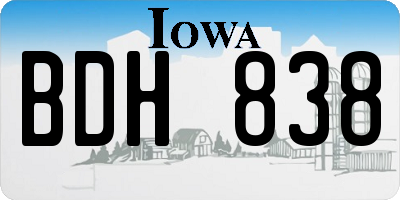 IA license plate BDH838