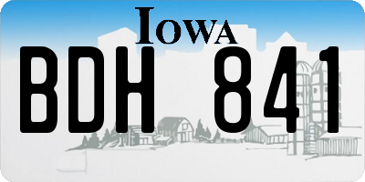 IA license plate BDH841