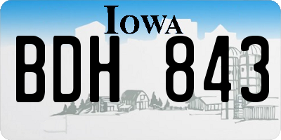 IA license plate BDH843