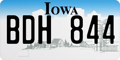 IA license plate BDH844
