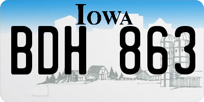 IA license plate BDH863