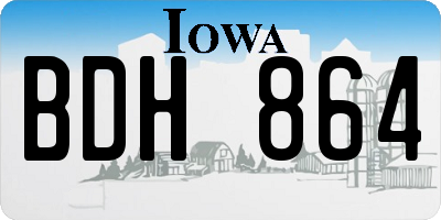 IA license plate BDH864