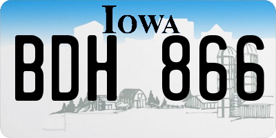 IA license plate BDH866