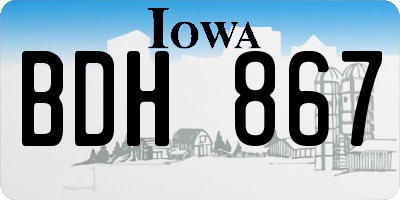 IA license plate BDH867