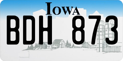 IA license plate BDH873