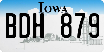 IA license plate BDH879