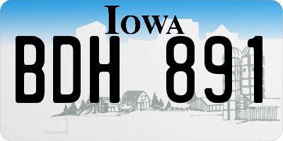 IA license plate BDH891