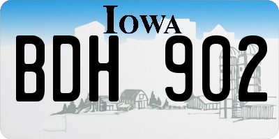 IA license plate BDH902
