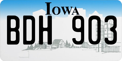 IA license plate BDH903