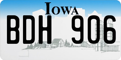 IA license plate BDH906