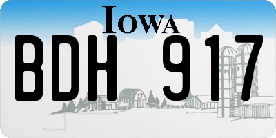 IA license plate BDH917