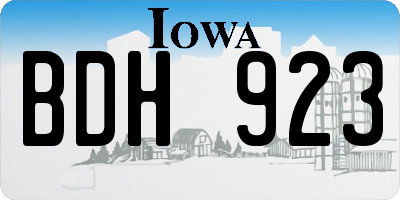 IA license plate BDH923