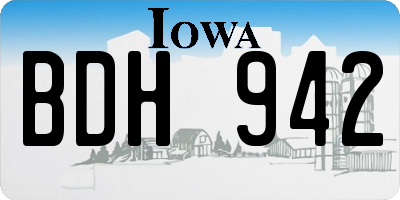 IA license plate BDH942