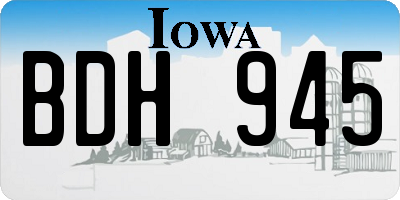 IA license plate BDH945