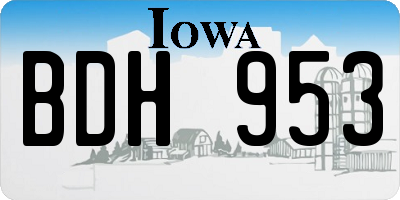 IA license plate BDH953