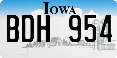 IA license plate BDH954