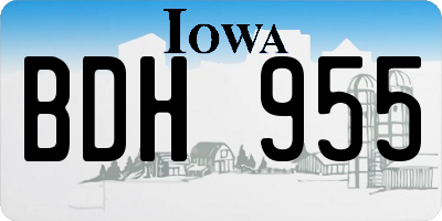 IA license plate BDH955