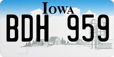 IA license plate BDH959
