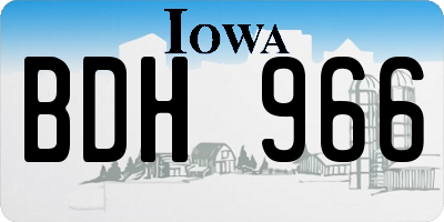 IA license plate BDH966