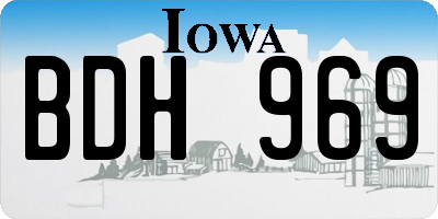 IA license plate BDH969