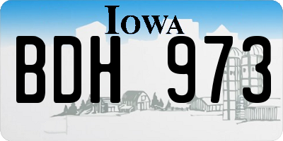 IA license plate BDH973