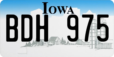 IA license plate BDH975