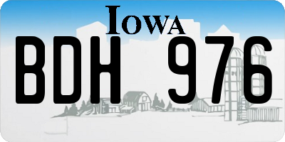 IA license plate BDH976