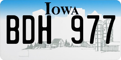 IA license plate BDH977