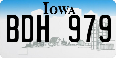 IA license plate BDH979