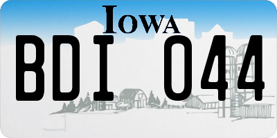 IA license plate BDI044