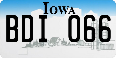 IA license plate BDI066