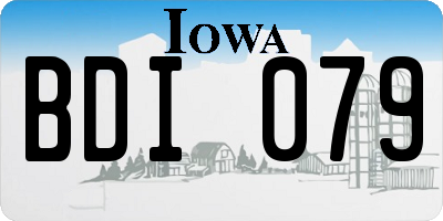 IA license plate BDI079
