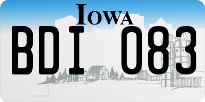 IA license plate BDI083