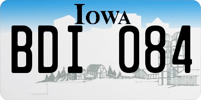 IA license plate BDI084