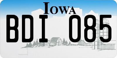 IA license plate BDI085