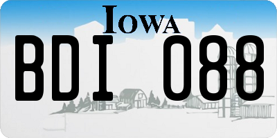 IA license plate BDI088