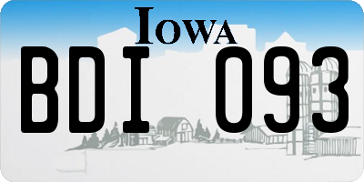 IA license plate BDI093