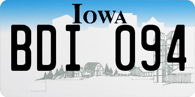 IA license plate BDI094