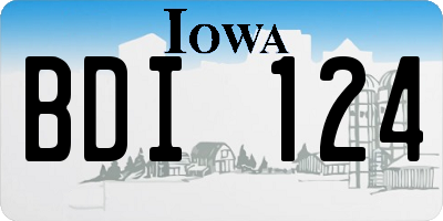 IA license plate BDI124