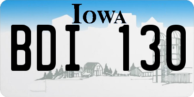 IA license plate BDI130