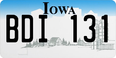 IA license plate BDI131