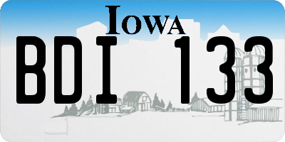 IA license plate BDI133