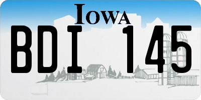 IA license plate BDI145
