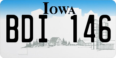 IA license plate BDI146