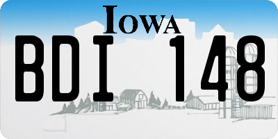 IA license plate BDI148