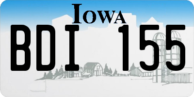 IA license plate BDI155